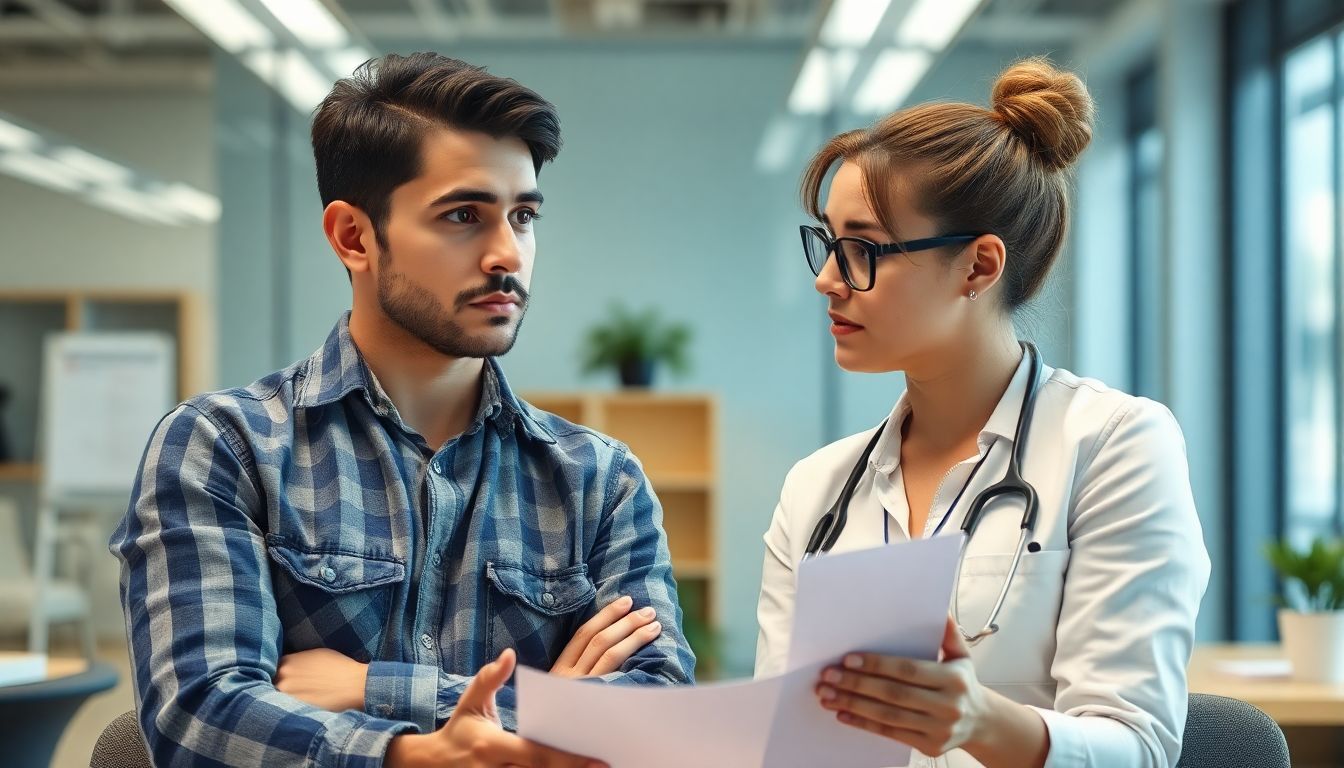 권고사직 청년에 대해 인사 담당자와 상담 중인 청년 근로자 모습과 법적 보호 조치 설명 장면